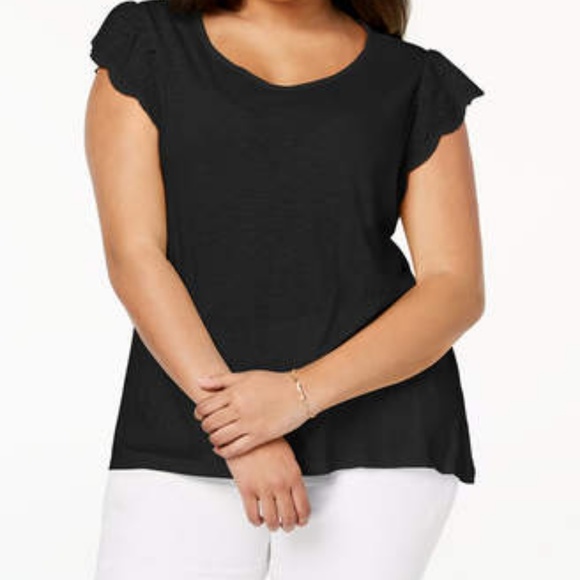 Style & Co. Tops - STYLE & CO Flutter Sleeve Top